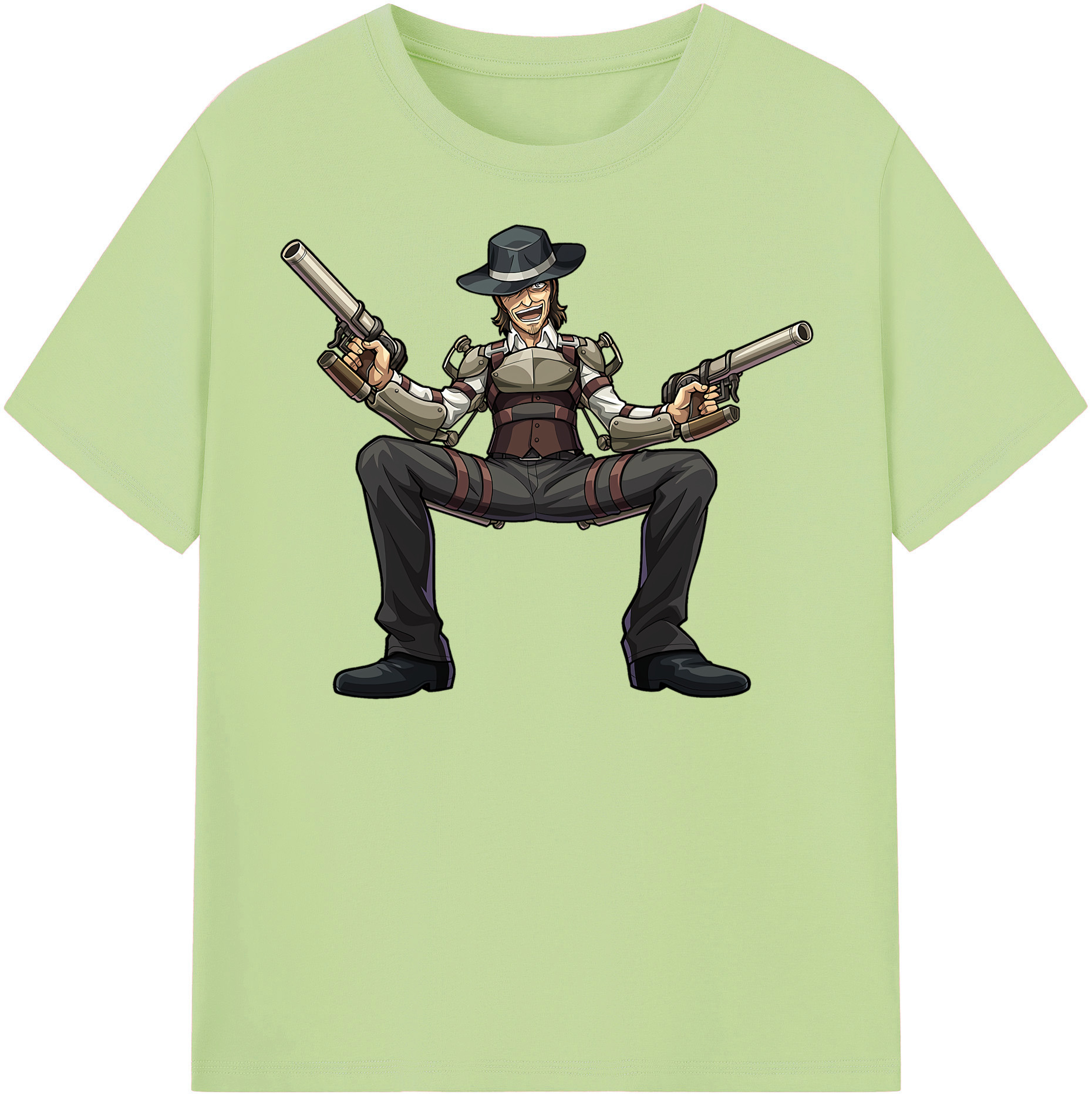 （画像用） 進撃の巨人 ケニー·アッカーマン Attack on Titan Kenny Ackerman 綿100％半袖Tシャツ（フロントプリント）